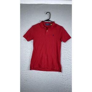 Polo Ralph Lauren Polo Shirt Boys Medium 10-12 Red Short Sleeve Pony Logo
